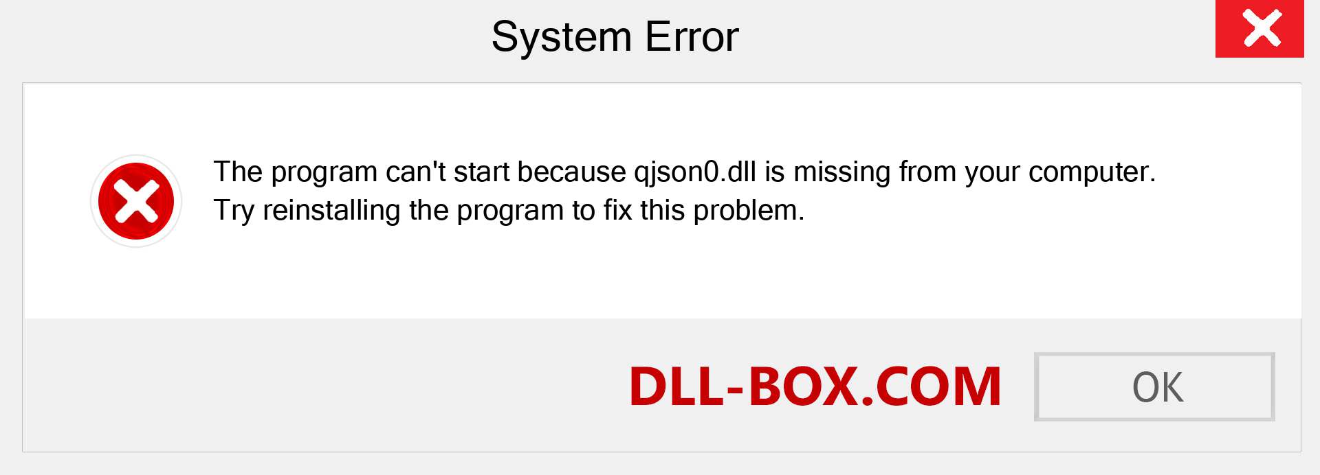  qjson0.dll file is missing?. Download for Windows 7, 8, 10 - Fix  qjson0 dll Missing Error on Windows, photos, images